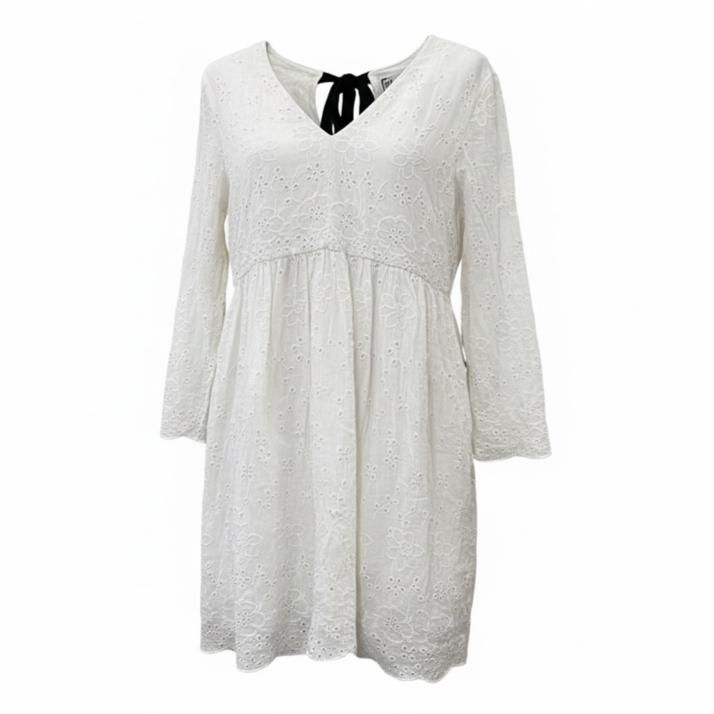 Zara cream eyelet babydoll dress, XS